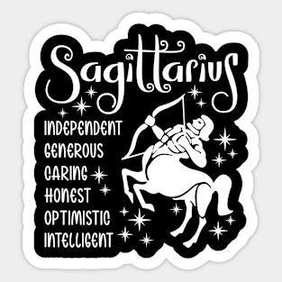 Sagittarius zodiac positive traits Sticker